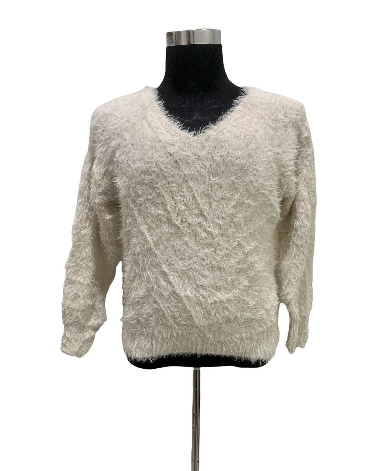 Aran Isles Knitwear × Japanese Brand GU Soft Fur Fluffy Shag Shaggy Mohair Knit Pullover Sweater Size M / US 6-8 / IT 42-44 - 1 Thumbnail