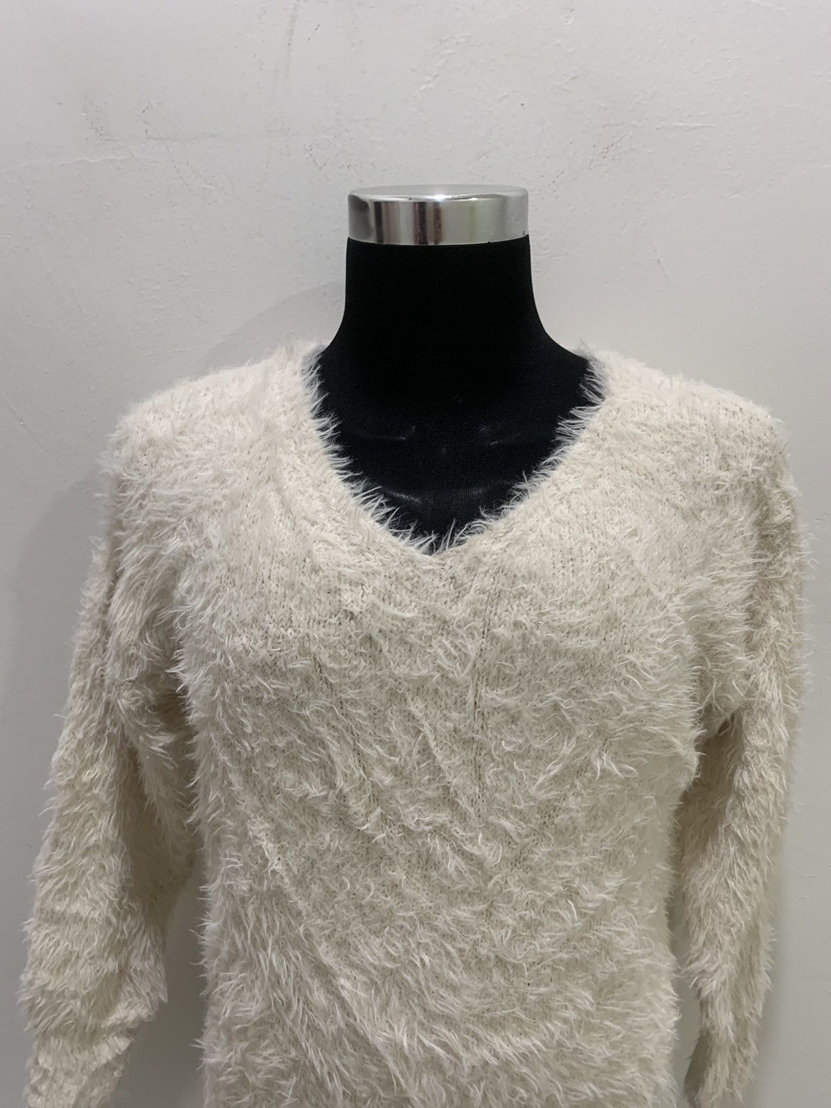 Aran Isles Knitwear × Japanese Brand GU Soft Fur Fluffy Shag Shaggy Mohair Knit Pullover Sweater Size M / US 6-8 / IT 42-44 - 3 Thumbnail