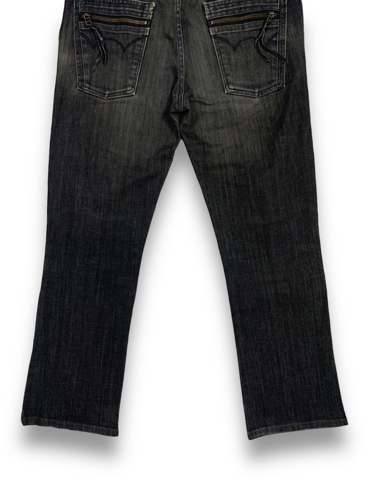 Edwin Vintage Edwin XVS Black Faded Loose Fit Distressed Jeans Size US 33 - 16 Thumbnail