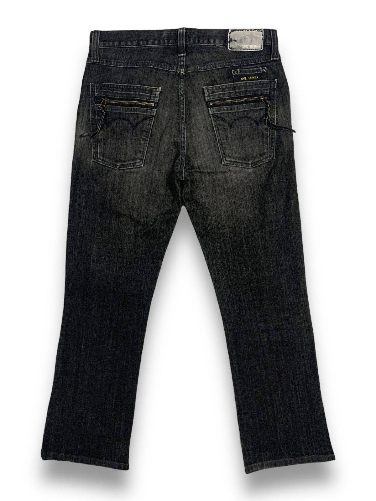 Edwin Vintage Edwin XVS Black Faded Loose Fit Distressed Jeans Size US 33 - 2 Thumbnail