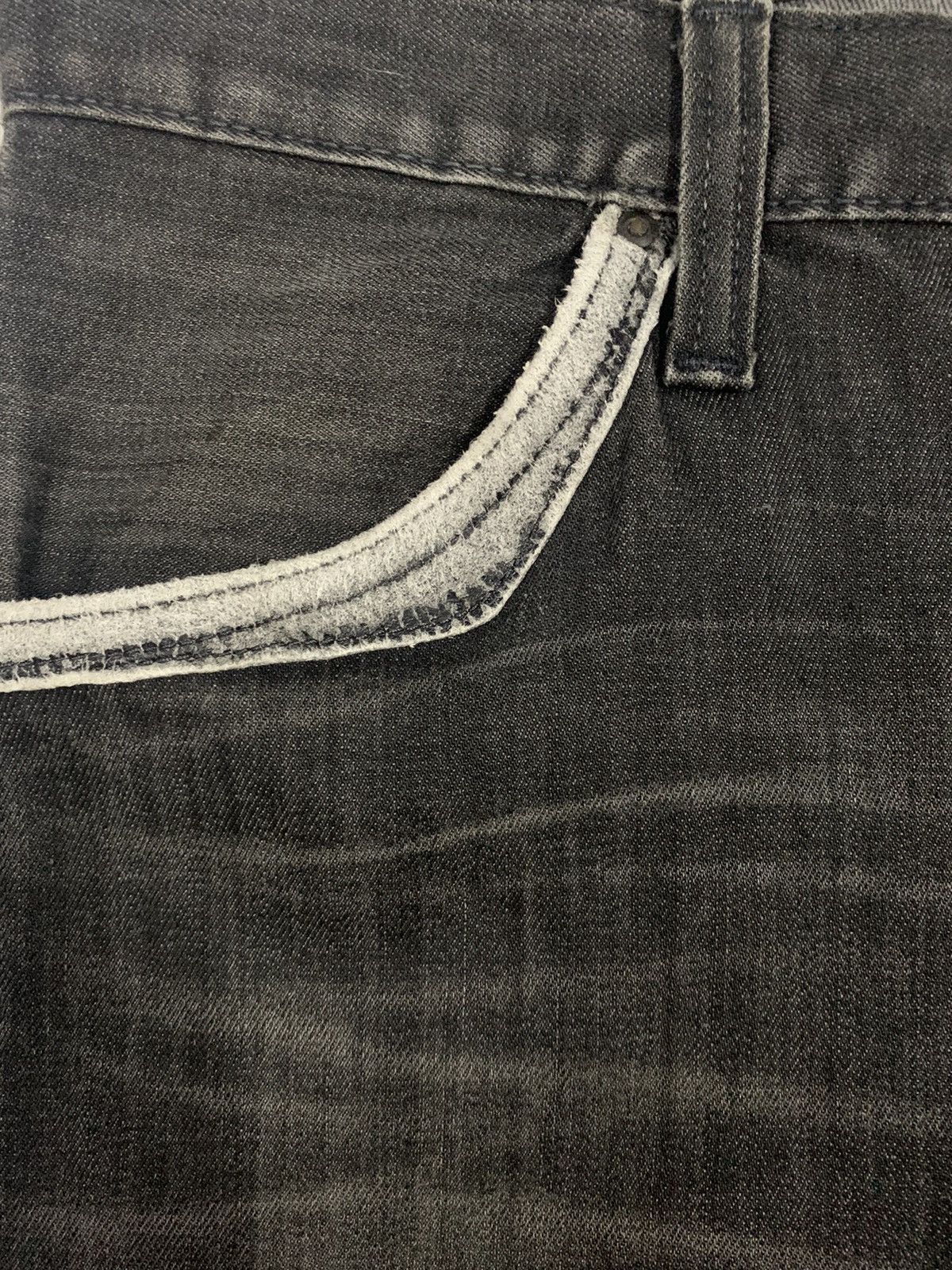 Edwin Vintage Edwin XVS Black Faded Loose Fit Distressed Jeans Size US 33 - 4 Thumbnail