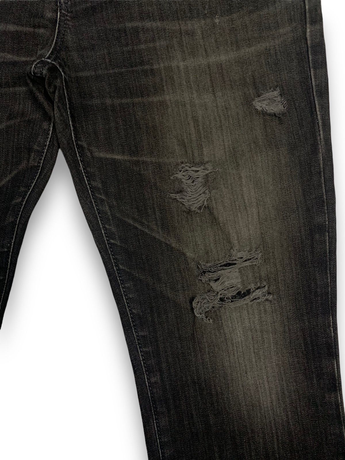 Edwin Vintage Edwin XVS Black Faded Loose Fit Distressed Jeans Size US 33 - 8 Thumbnail
