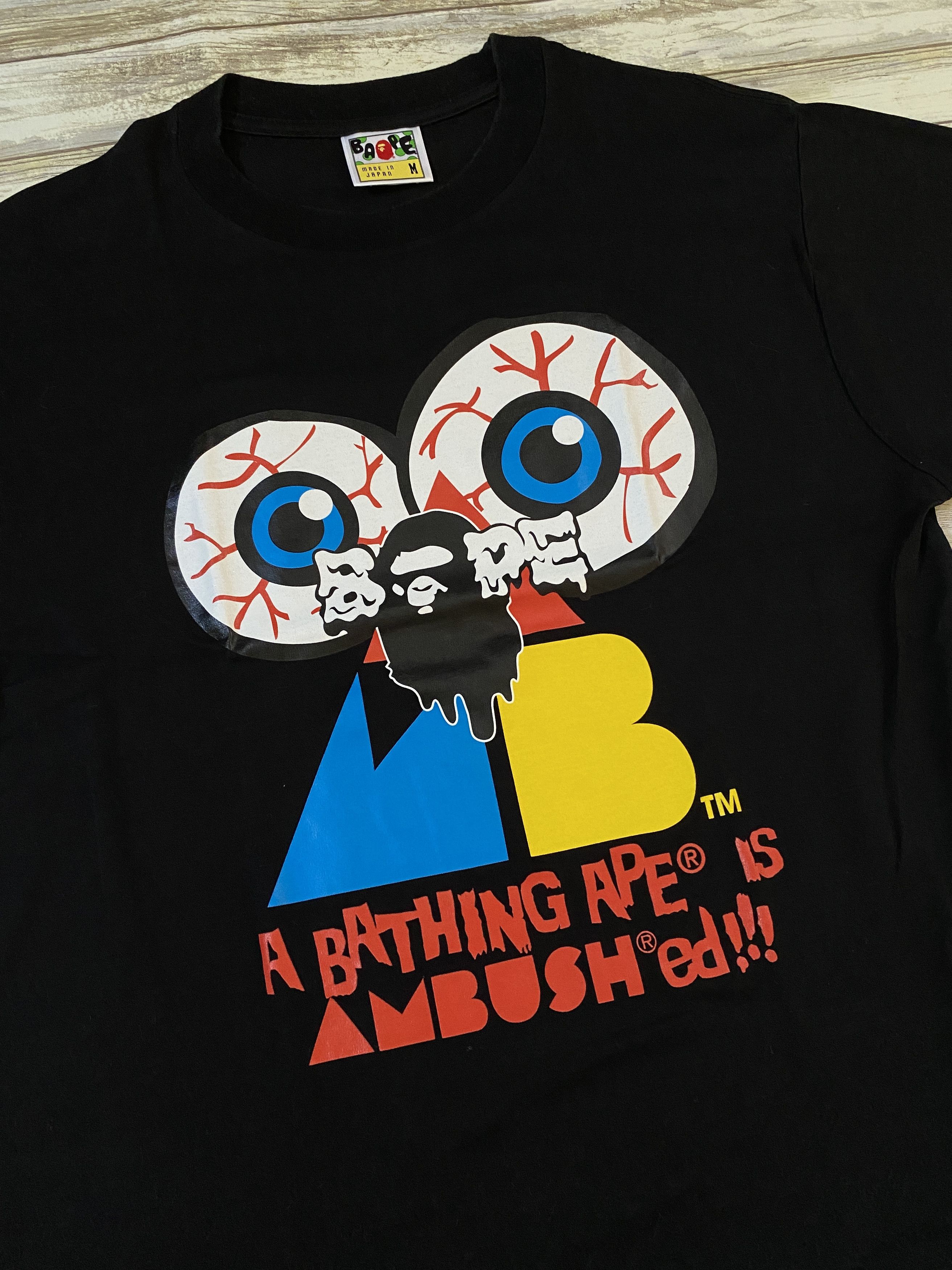 image of Ambush Design x Bape Ambushed!!! Tee in Black, Men's (Size Medium)