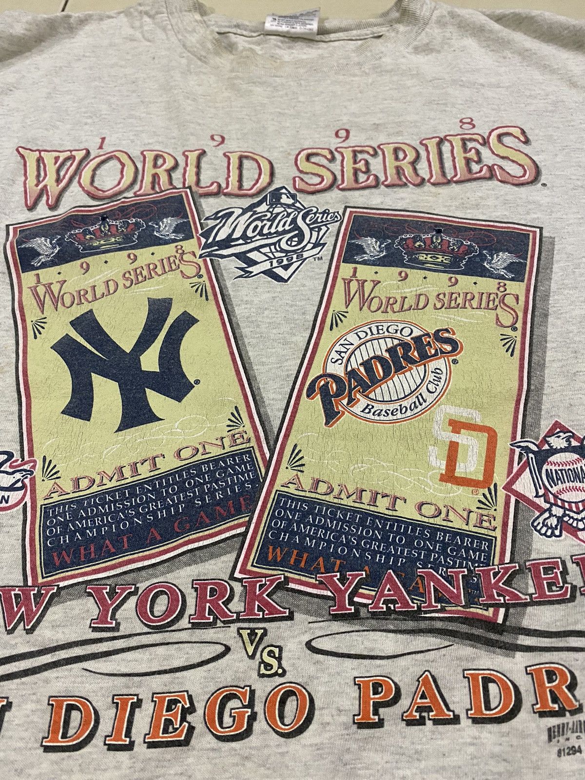 New York Yankees Vintage New York Yankees vs san diego pardes 1998 shirt Size US XL / EU 56 / 4 - 6 Thumbnail