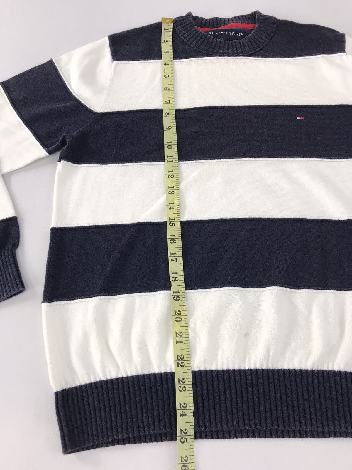MLB × New York Yankees × Vintage Tommy Hilfiger Sweatshirt Striped Block Design Unisex Wear Size US M / EU 48-50 / 2 - 9 Thumbnail
