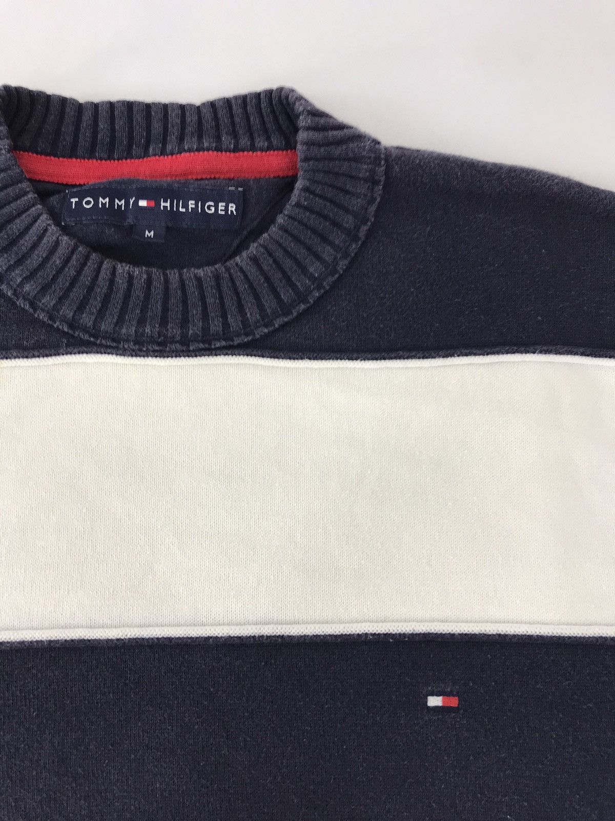 MLB × New York Yankees × Vintage Tommy Hilfiger Sweatshirt Striped Block Design Unisex Wear Size US M / EU 48-50 / 2 - 3 Thumbnail
