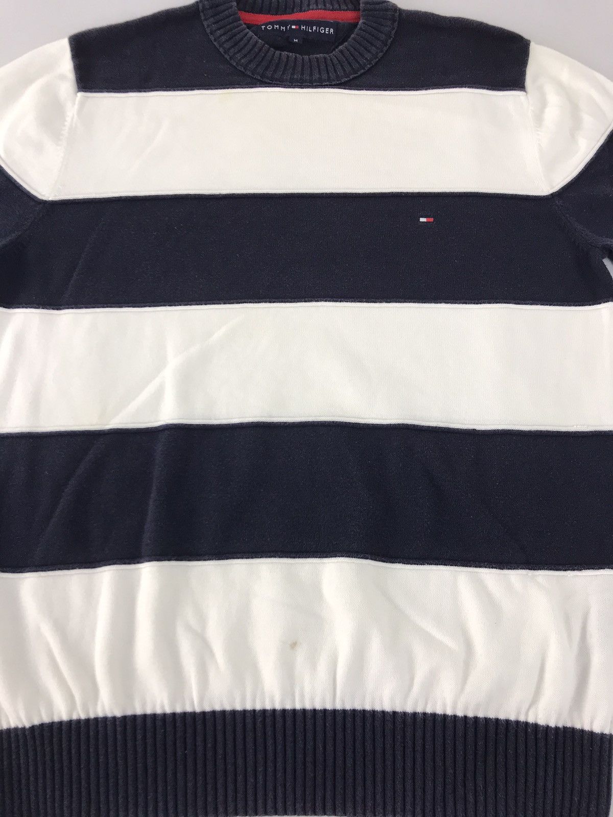 MLB × New York Yankees × Vintage Tommy Hilfiger Sweatshirt Striped Block Design Unisex Wear Size US M / EU 48-50 / 2 - 11 Thumbnail