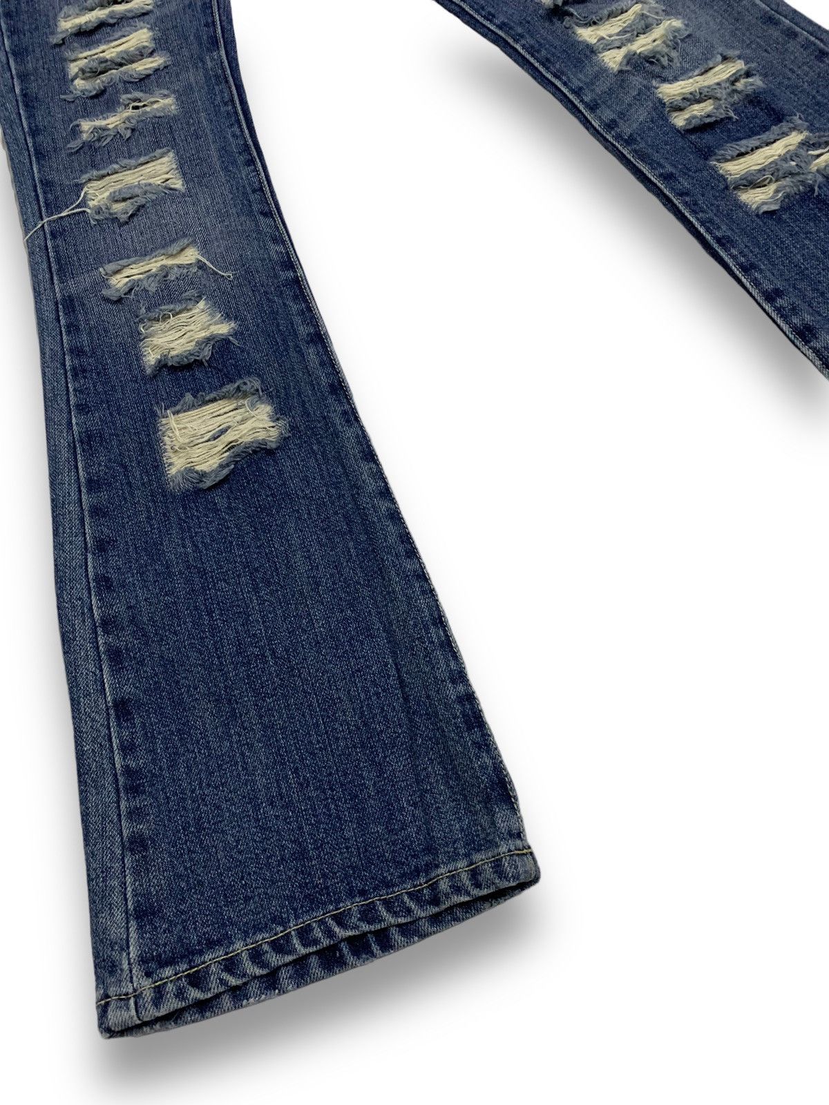 Hysteric Glamour Vintage Japanese Brand Mouth Valley Flared Distressed Jeans Size 27" / US 4 / IT 40 - 8 Thumbnail