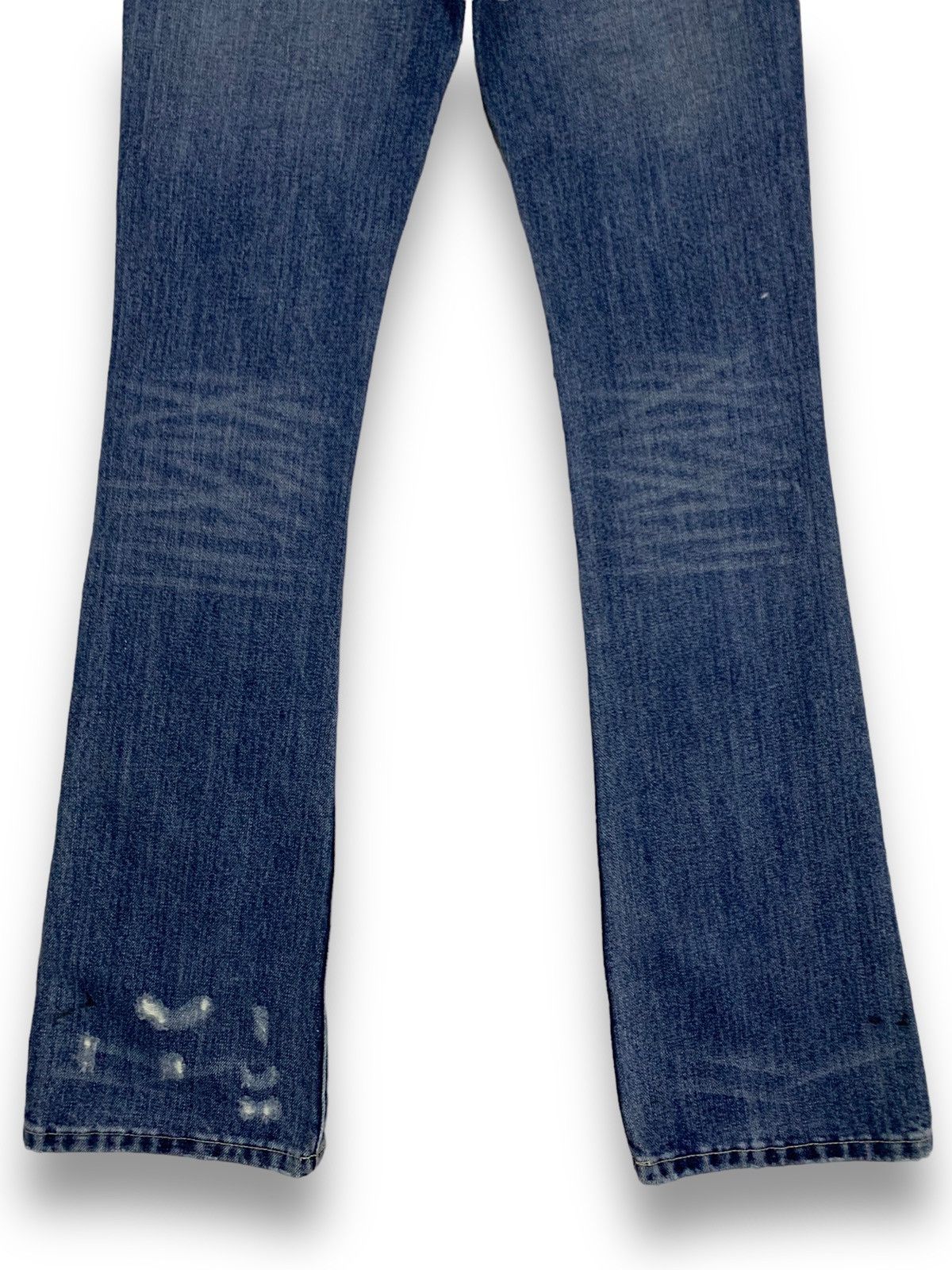 Hysteric Glamour Vintage Japanese Brand Mouth Valley Flared Distressed Jeans Size 27" / US 4 / IT 40 - 11 Thumbnail