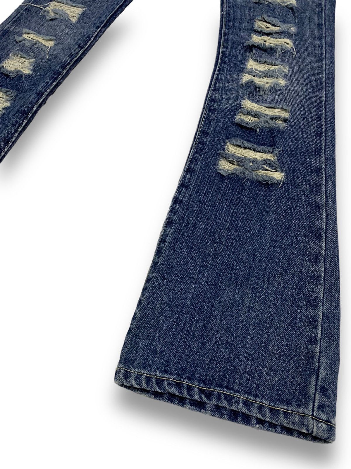 Hysteric Glamour Vintage Japanese Brand Mouth Valley Flared Distressed Jeans Size 27" / US 4 / IT 40 - 9 Thumbnail