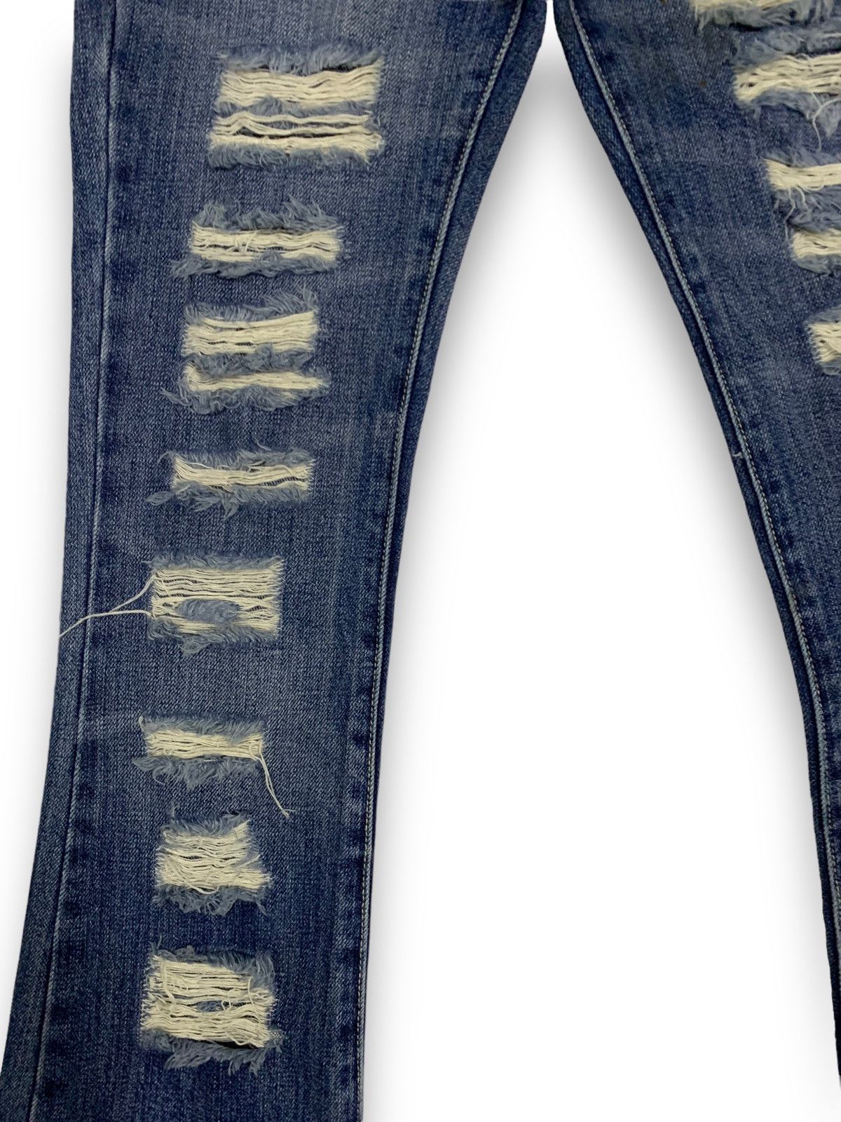 Hysteric Glamour Vintage Japanese Brand Mouth Valley Flared Distressed Jeans Size 27" / US 4 / IT 40 - 6 Thumbnail