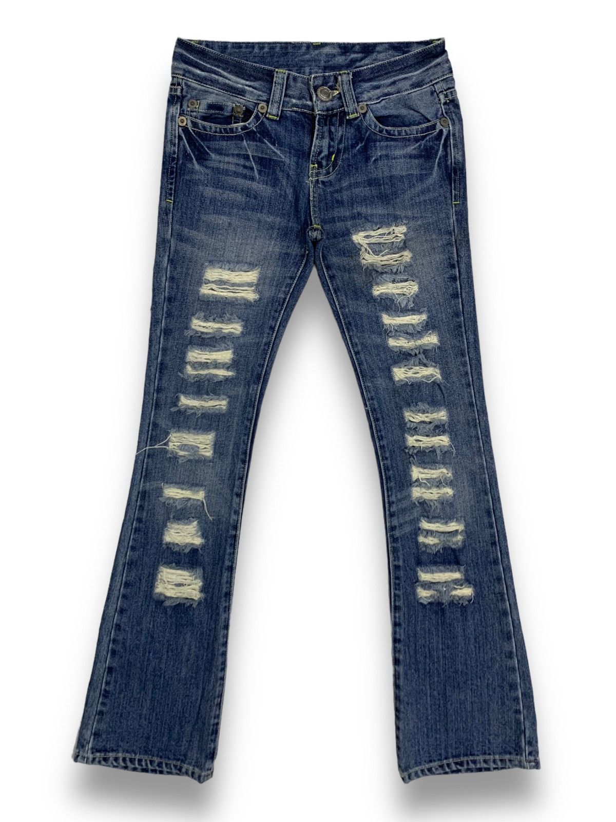 Hysteric Glamour Vintage Japanese Brand Mouth Valley Flared Distressed Jeans Size 27" / US 4 / IT 40 - 1 Thumbnail