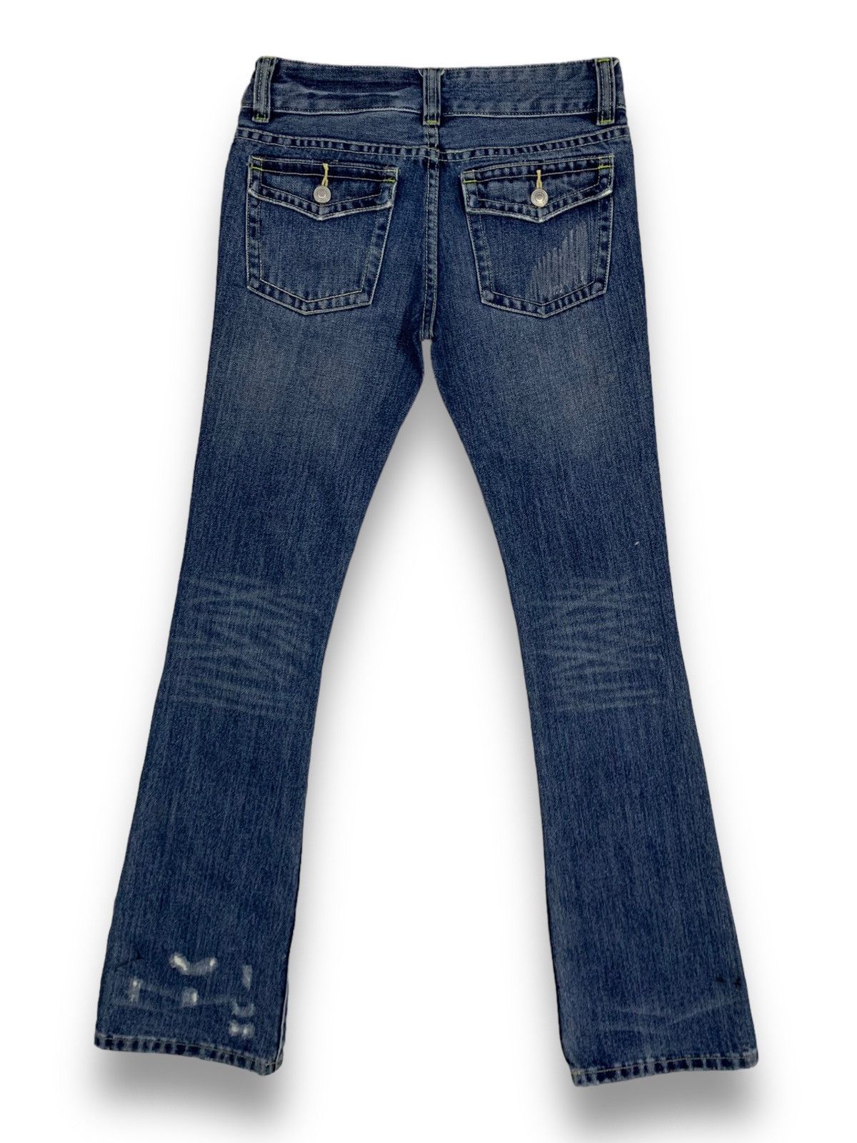 Hysteric Glamour Vintage Japanese Brand Mouth Valley Flared Distressed Jeans Size 27" / US 4 / IT 40 - 2 Thumbnail