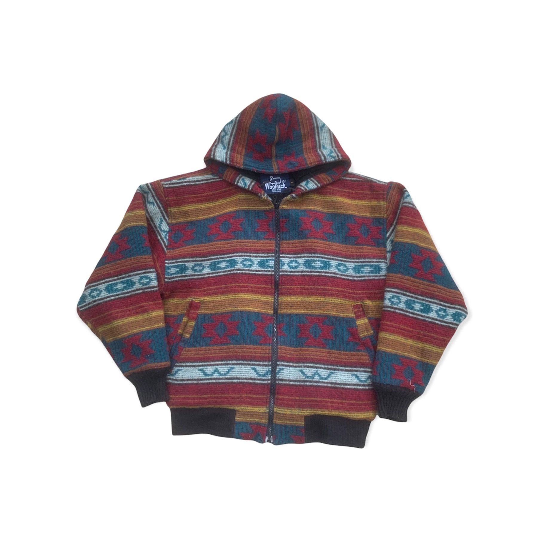 image of If Six Was Nine x Le Grande Bleu L G B Vintage Woolrich Navajo Aztec Zip Hoodie, Men's (Size Medium