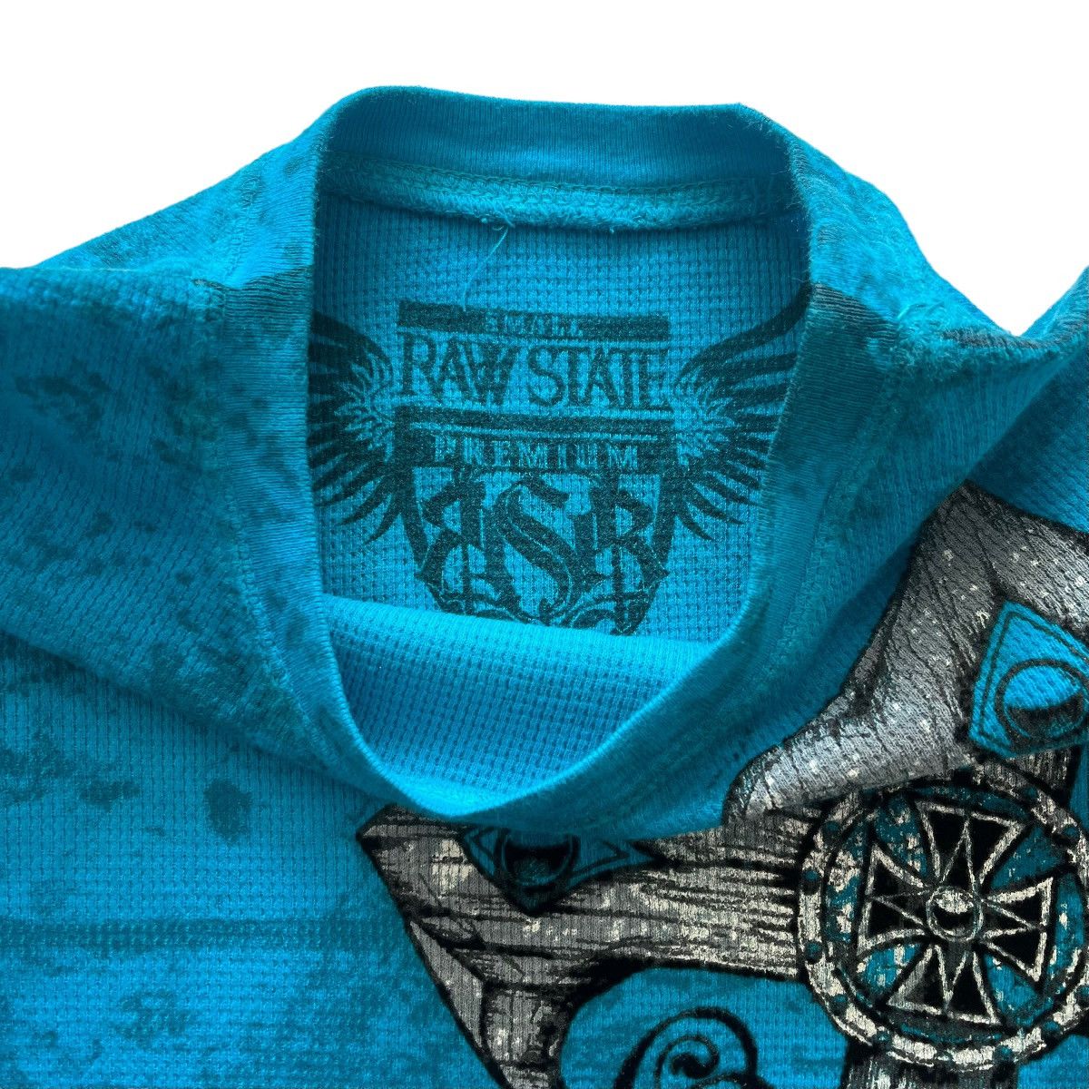 Affliction × Vintage Raw State Cross Wing Cyber Y2K Thermal Style Long Sleeve Size US S / EU 44-46 / 1 - 6 Thumbnail