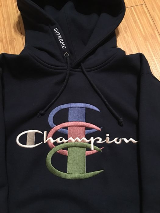 Supreme Supreme X Champion Stacked C Hoodie | Grailed