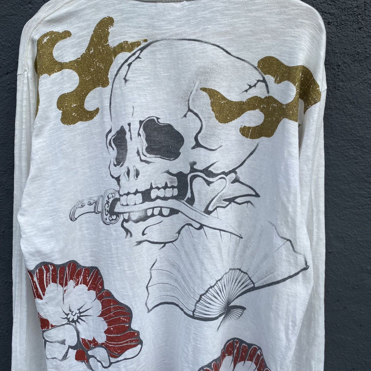 Japanese Brand Thrashed Vintage Out Reef Yakuza Tatoo ERD GRUNGE L/S TEE Size US XL / EU 56 / 4 - 3 Thumbnail