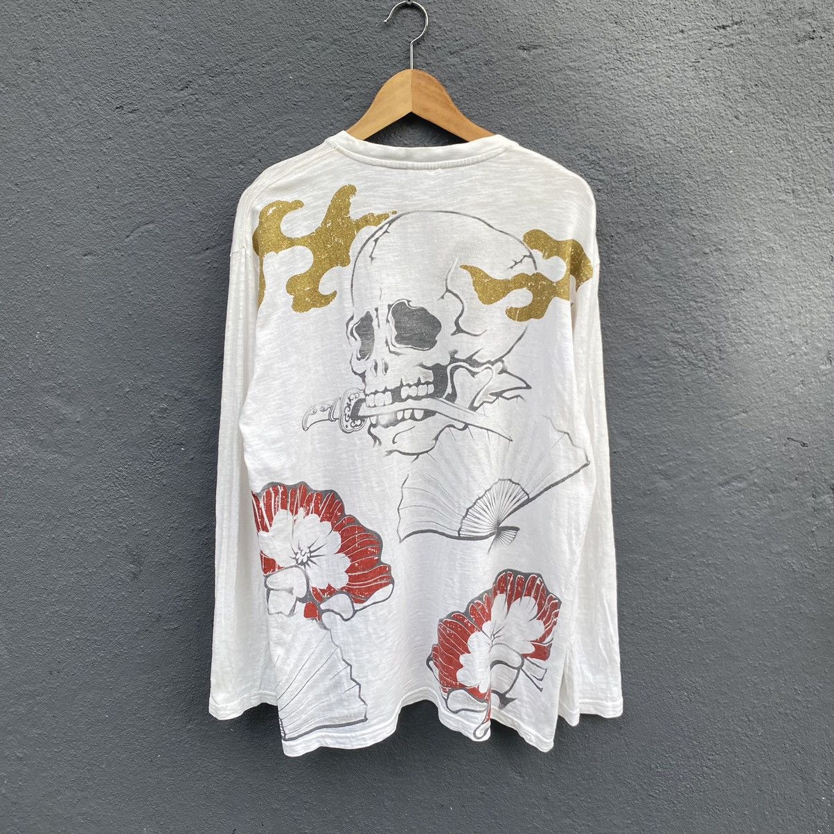 Japanese Brand Thrashed Vintage Out Reef Yakuza Tatoo ERD GRUNGE L/S TEE Size US XL / EU 56 / 4 - 1 Thumbnail