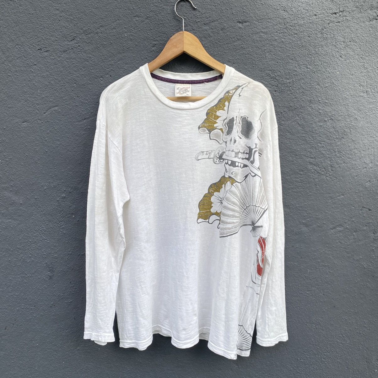 Japanese Brand Thrashed Vintage Out Reef Yakuza Tatoo ERD GRUNGE L/S TEE Size US XL / EU 56 / 4 - 2 Thumbnail