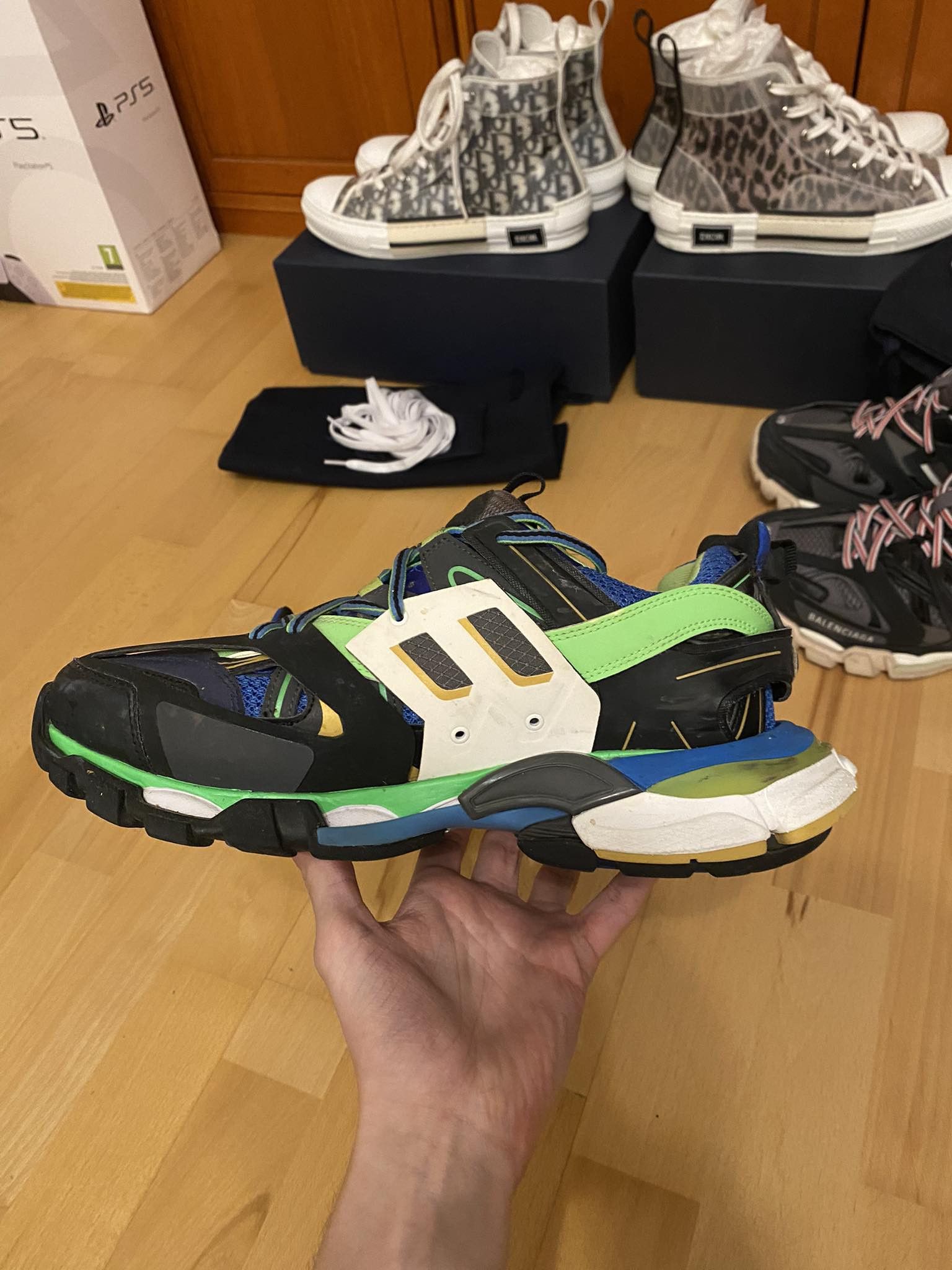 Balenciaga Balenciaga track black green Size US 9 / EU 42 - 2 Thumbnail