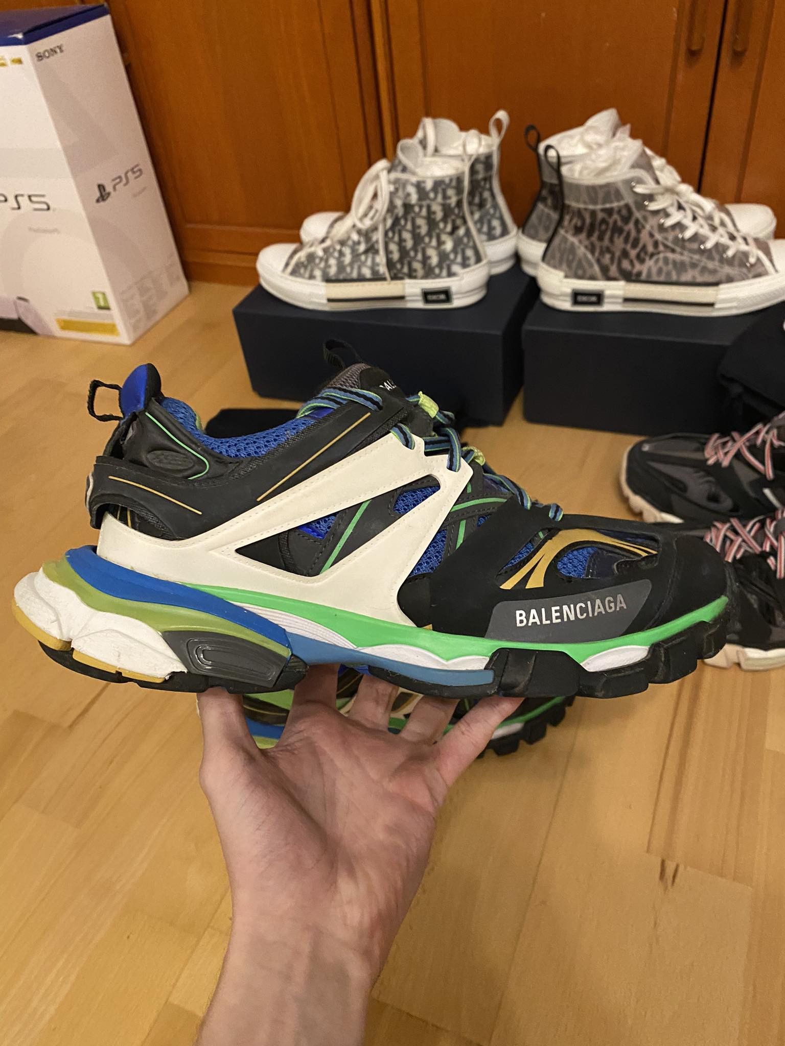 Balenciaga Balenciaga track black green Size US 9 / EU 42 - 1 Thumbnail