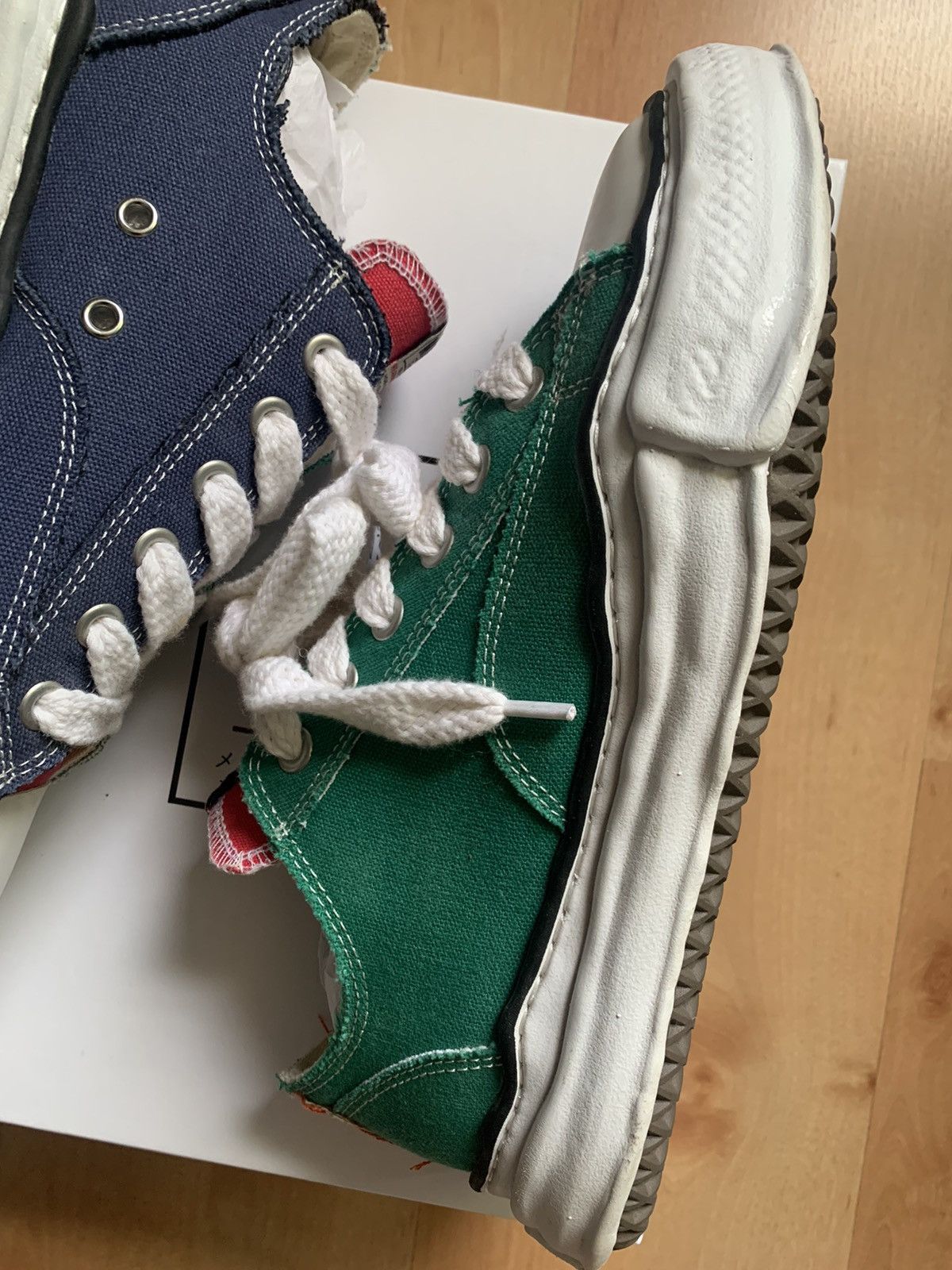 Maison MIHARA YASUHIRO Maison MIHARAYASUHIRO two tone converse low Size US 9 / EU 42 - 4 Thumbnail