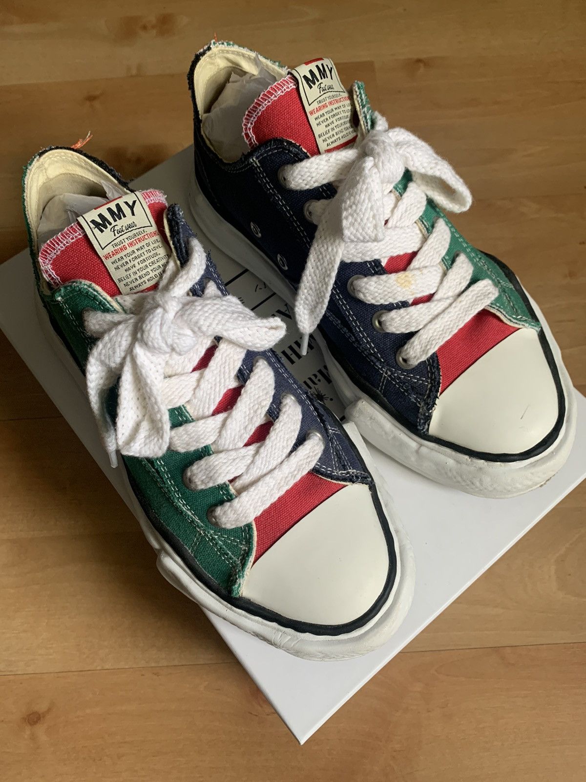 Maison MIHARA YASUHIRO Maison MIHARAYASUHIRO two tone converse low Size US 9 / EU 42 - 8 Thumbnail