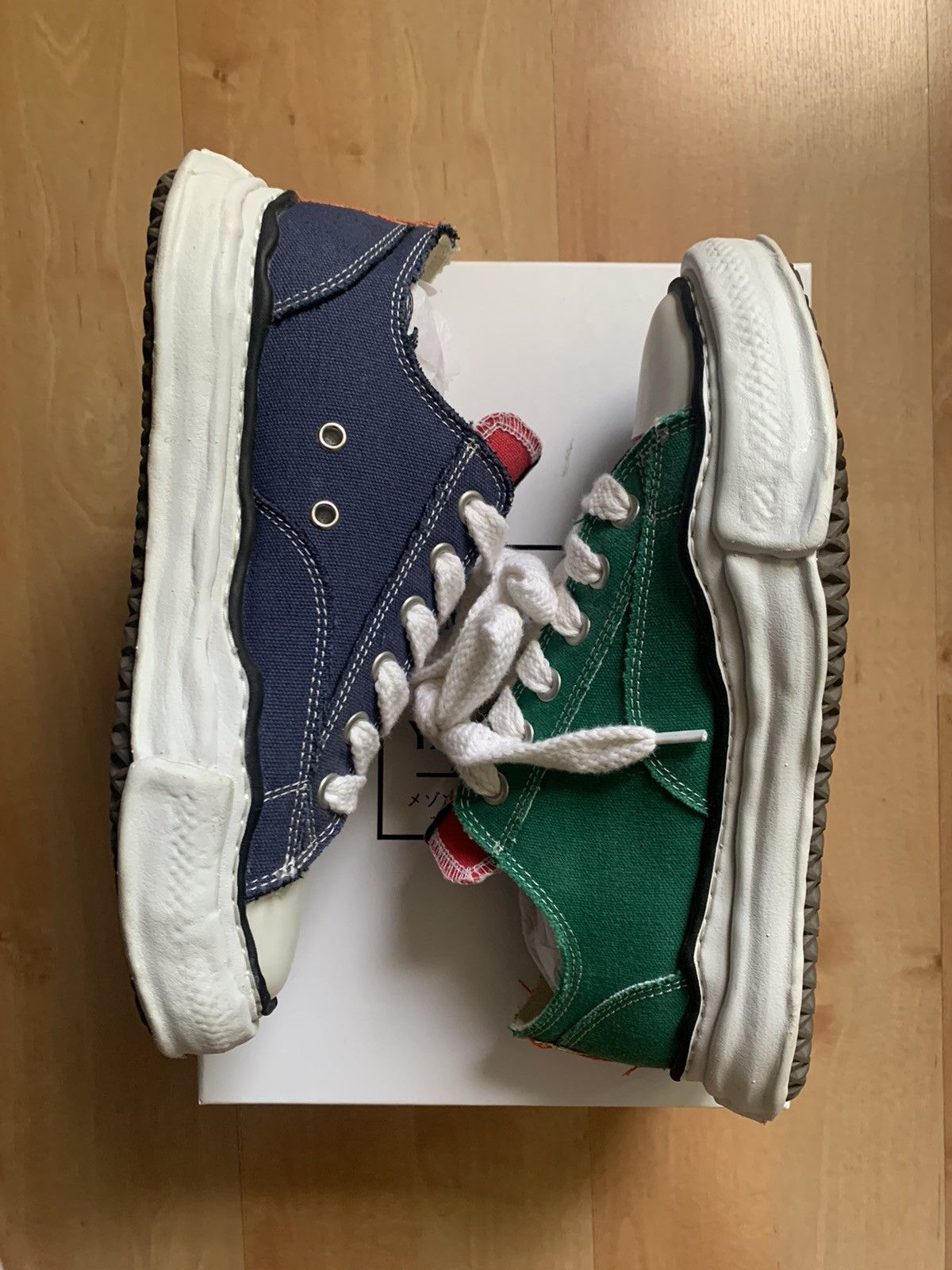 Maison MIHARA YASUHIRO Maison MIHARAYASUHIRO two tone converse low Size US 9 / EU 42 - 3 Thumbnail