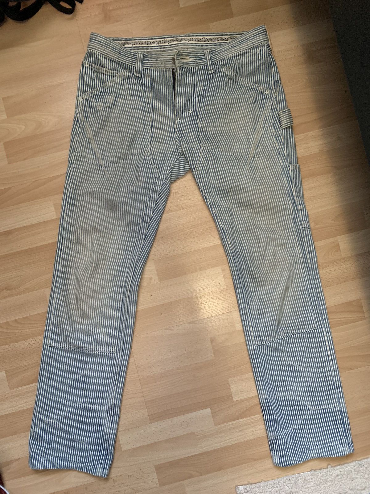 Japanese Brand Number nine Hickory denim blue/white Size US 30 / EU 46 - 2 Thumbnail