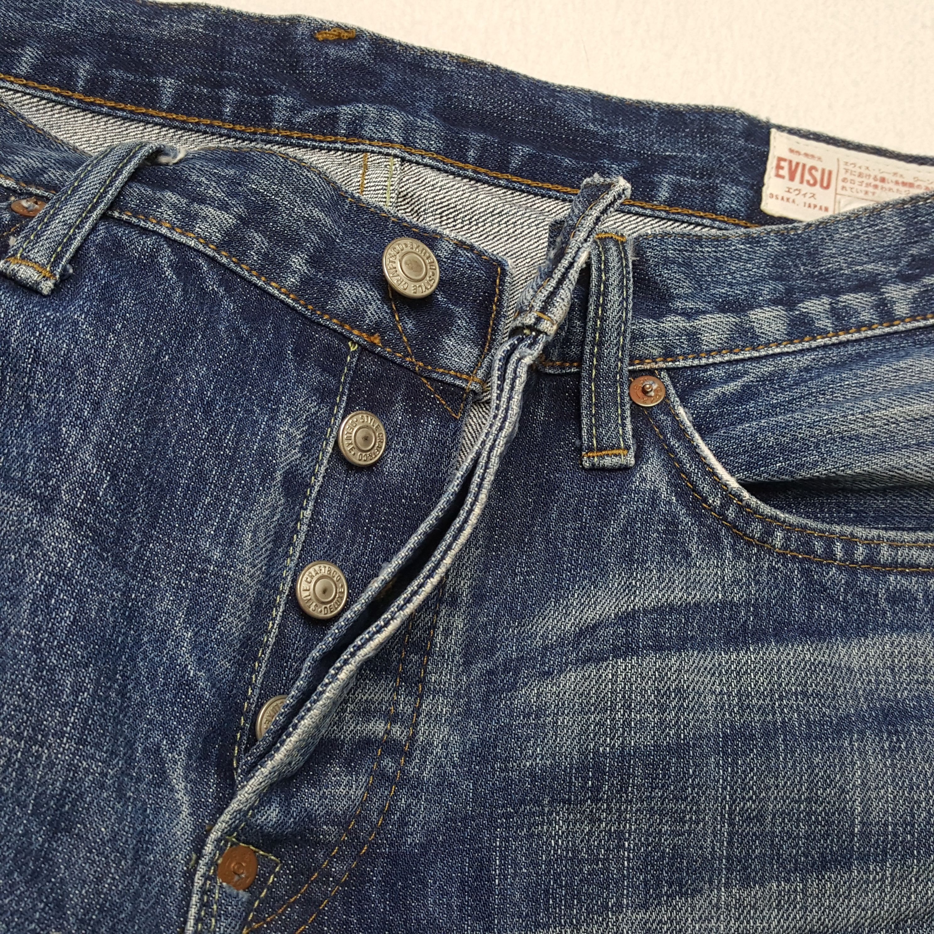 Evisu × Japanese Brand × Vintage Vintage EVISU Japanese Brand Daicock Custom Style Jeans Size US 35 - 13 Thumbnail