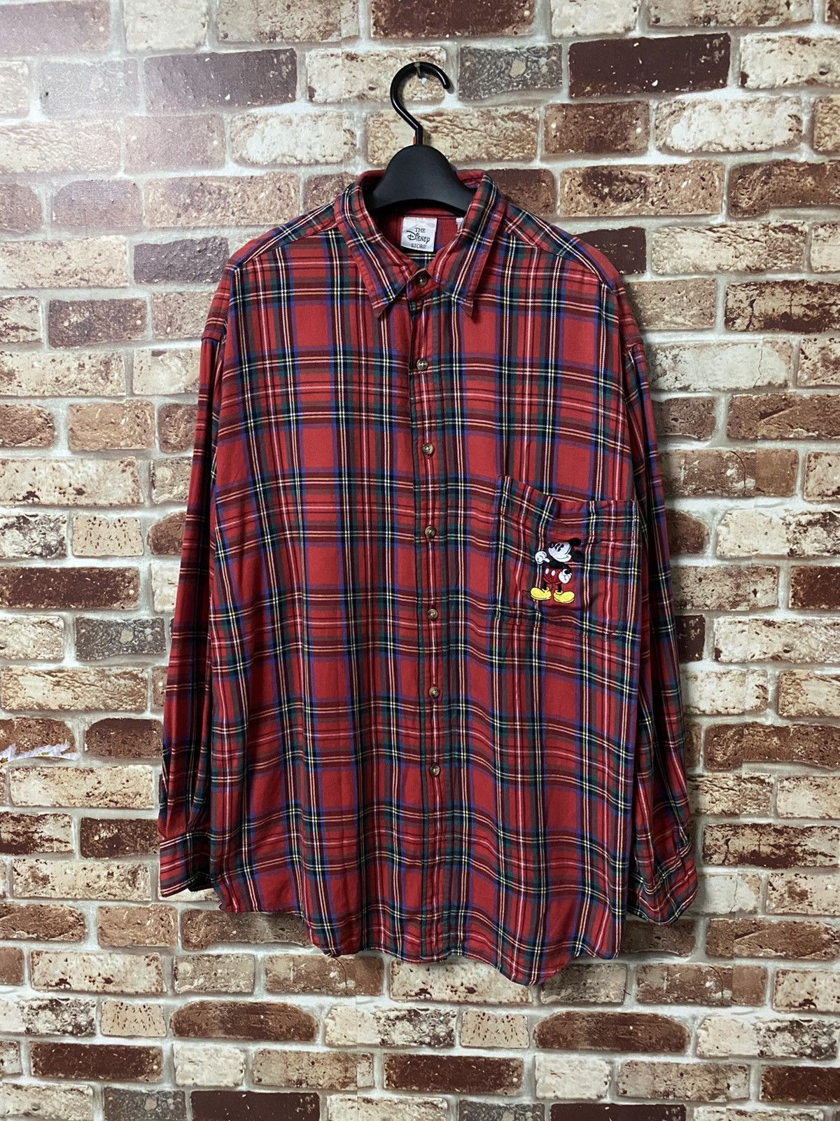 Mickey Mouse GK142 VINTAGE THE DISNEY STORE FLANNEL SHIRT Size US M / EU 48-50 / 2 - 1 Thumbnail