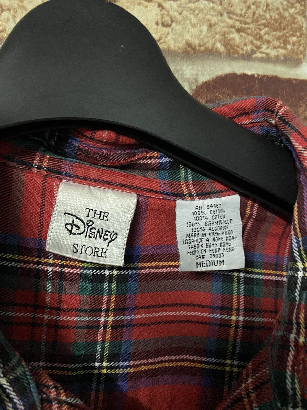 Mickey Mouse GK142 VINTAGE THE DISNEY STORE FLANNEL SHIRT Size US M / EU 48-50 / 2 - 7 Thumbnail