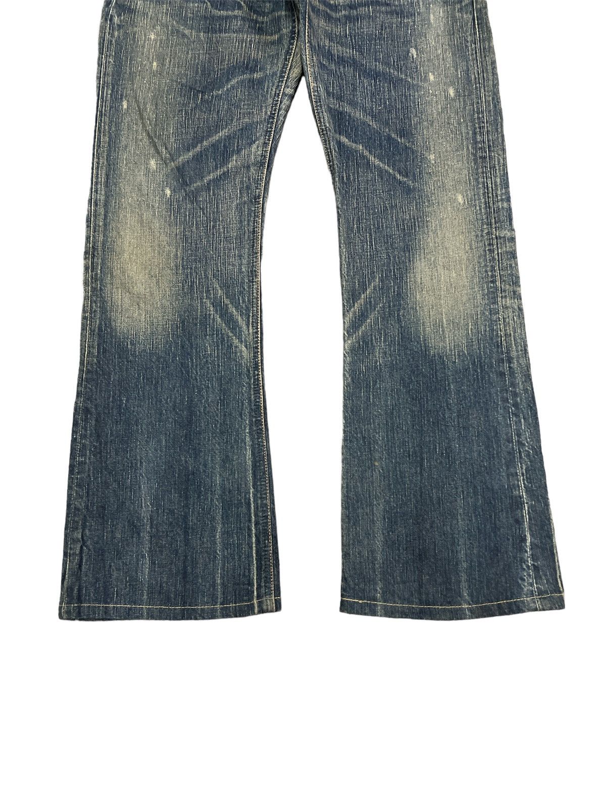 Japanese Brand FLARED💥EDWIN 503 DISTRESSED DENIM PANT Size US 30 / EU 46 - 4 Thumbnail