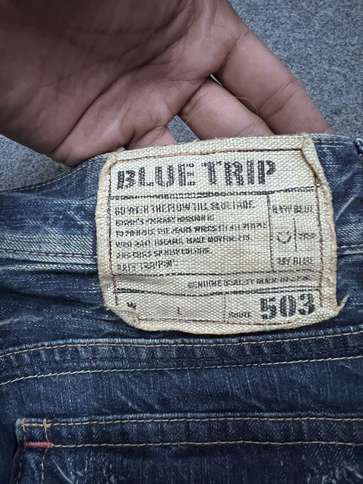 Japanese Brand FLARED💥EDWIN 503 DISTRESSED DENIM PANT Size US 30 / EU 46 - 7 Thumbnail