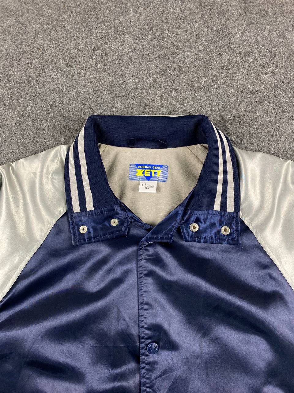 Japanese Brand vintage zett baseball jacket two tone nice design Size US L / EU 52-54 / 3 - 2 Thumbnail