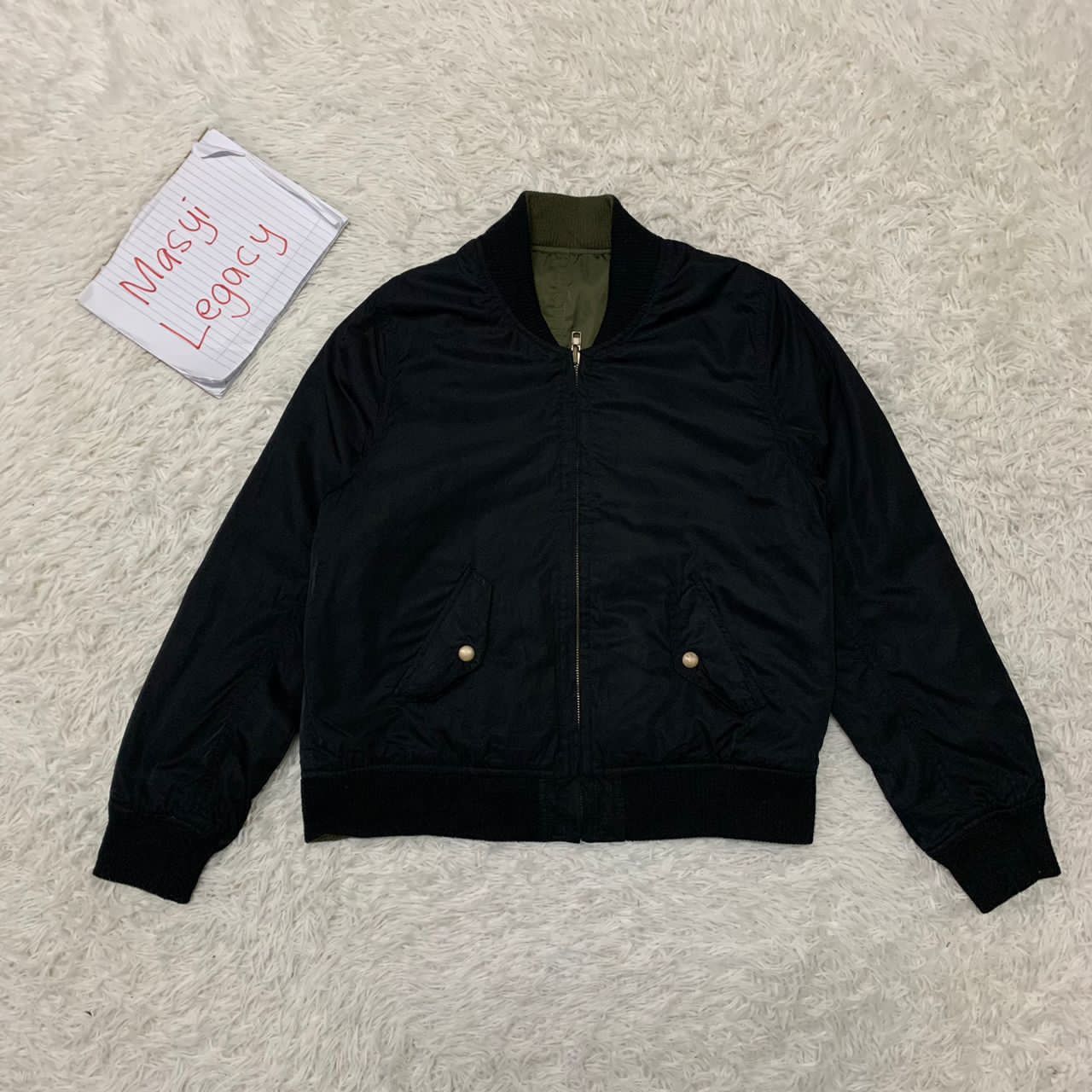 Japanese Brand Ingni reversible jacket (military colour & black) Size M / US 6-8 / IT 42-44 - 1 Thumbnail
