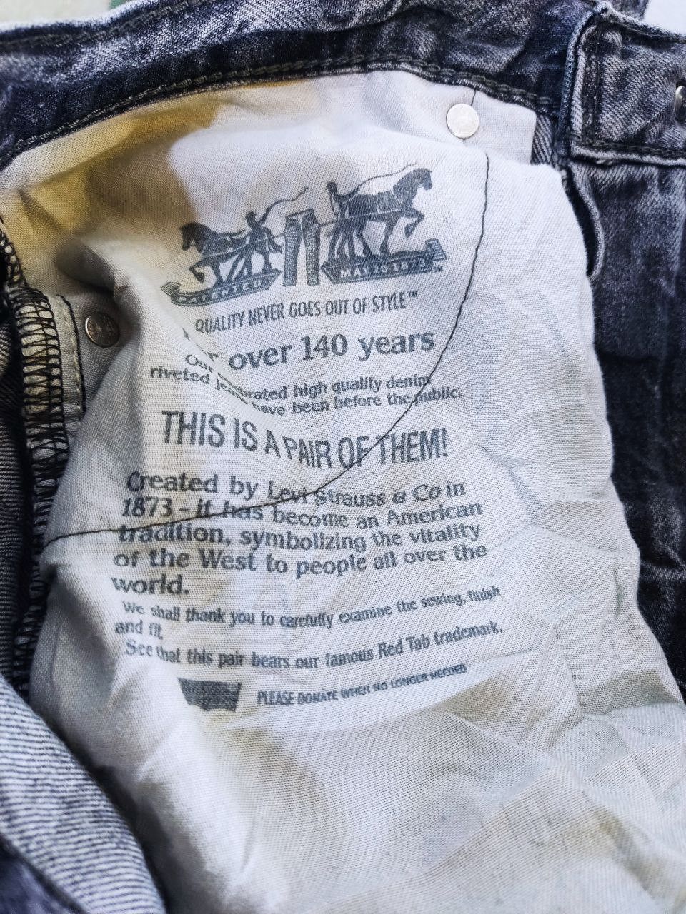 Levi's levis 551 straight fit distressed denim Size US 31 - 4 Thumbnail
