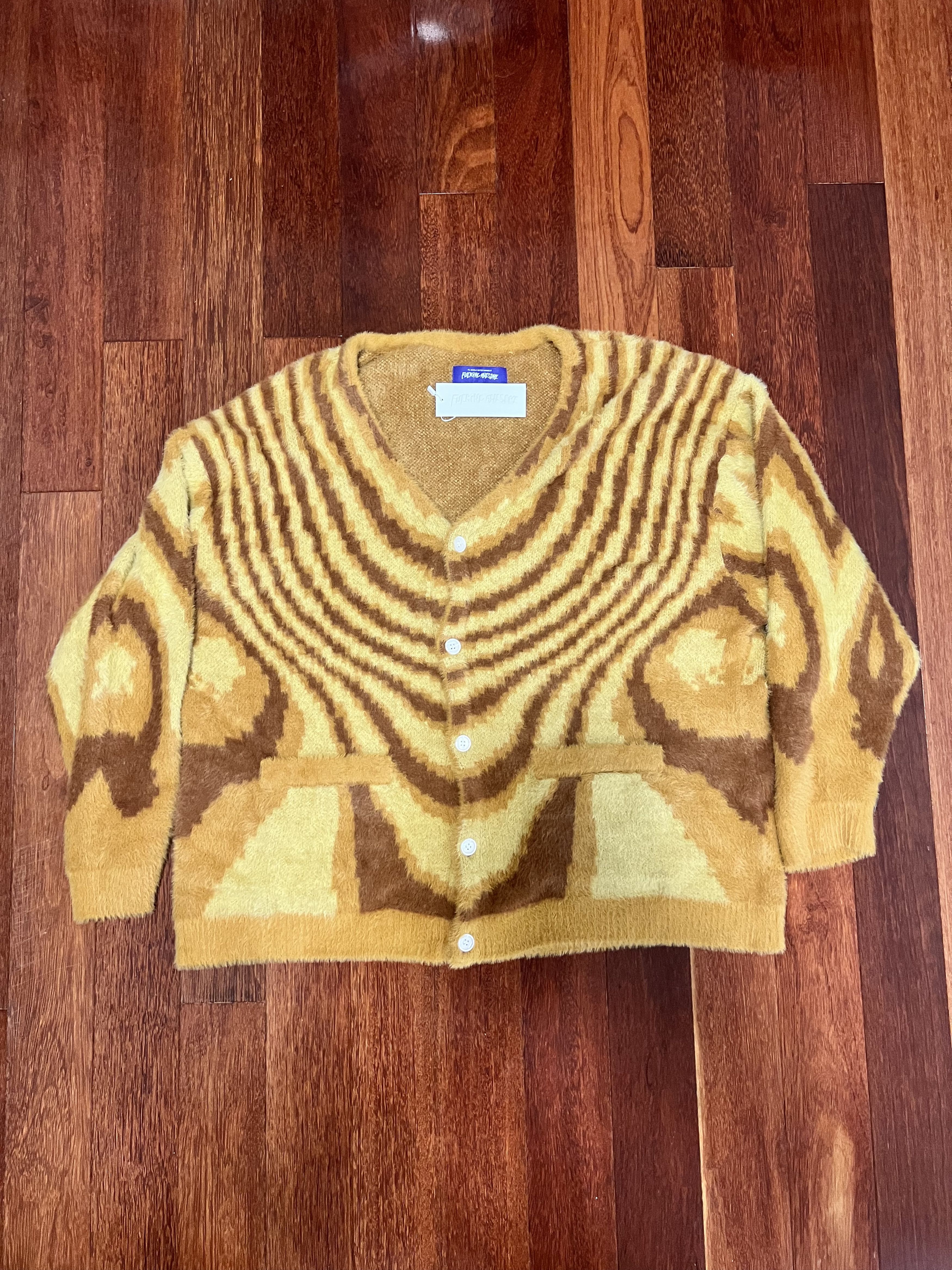 Fucking Awesome 💚 SS21 Fucking Awesome Acid Hairy Cardigan Camel Orange NEW Size US L / EU 52-54 / 3 - 8 Thumbnail