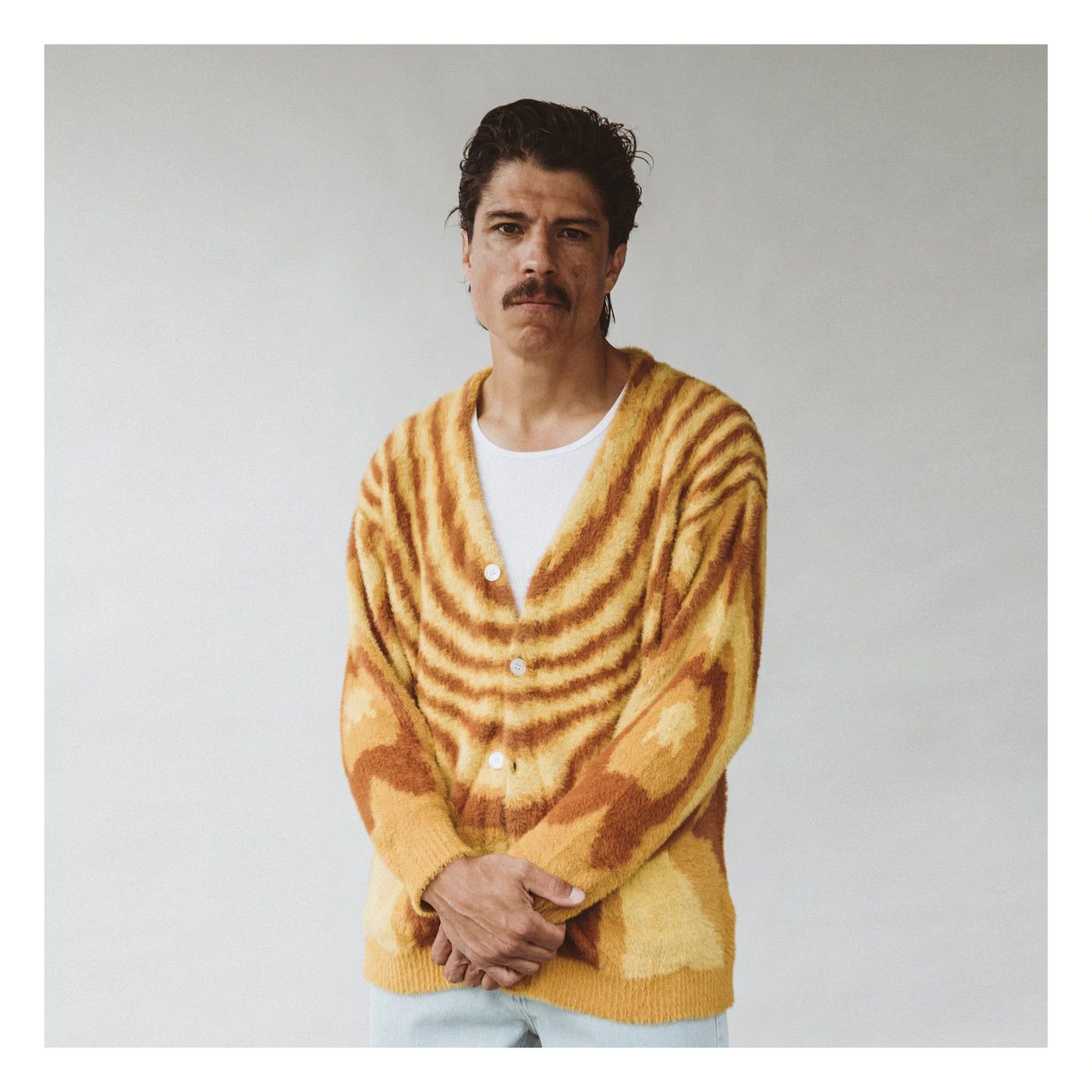 Fucking Awesome 💚 SS21 Fucking Awesome Acid Hairy Cardigan Camel Orange NEW Size US L / EU 52-54 / 3 - 3 Thumbnail