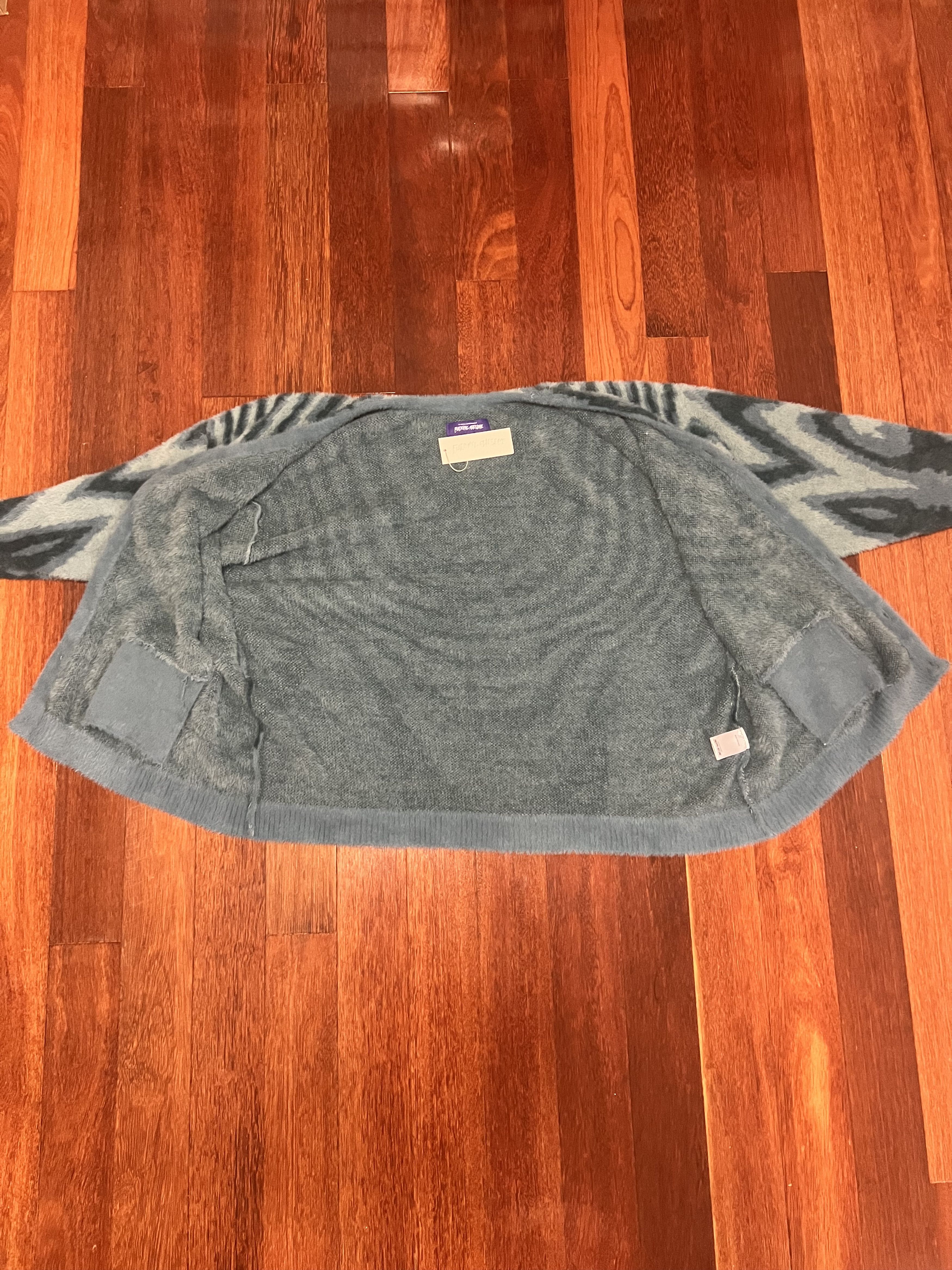 Fucking Awesome 💚 SS21 Fucking Awesome Acid Hairy Cardigan Teal Blue NEW Size US L / EU 52-54 / 3 - 11 Thumbnail