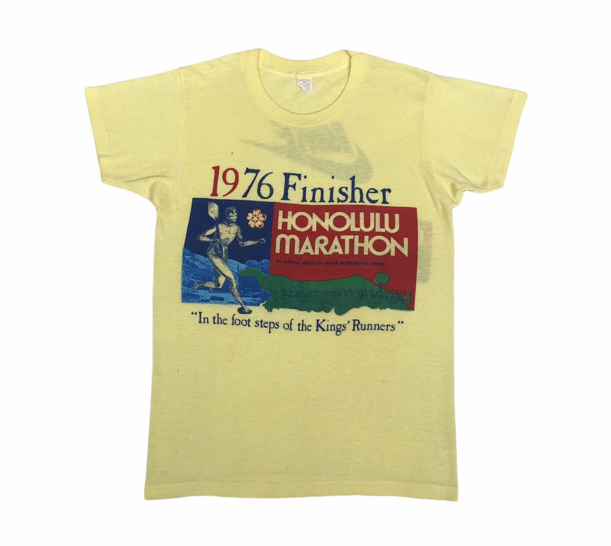 image of Nike 1976 Finisher Honolulu Marathon in Yellow, Men's (Size Medium)