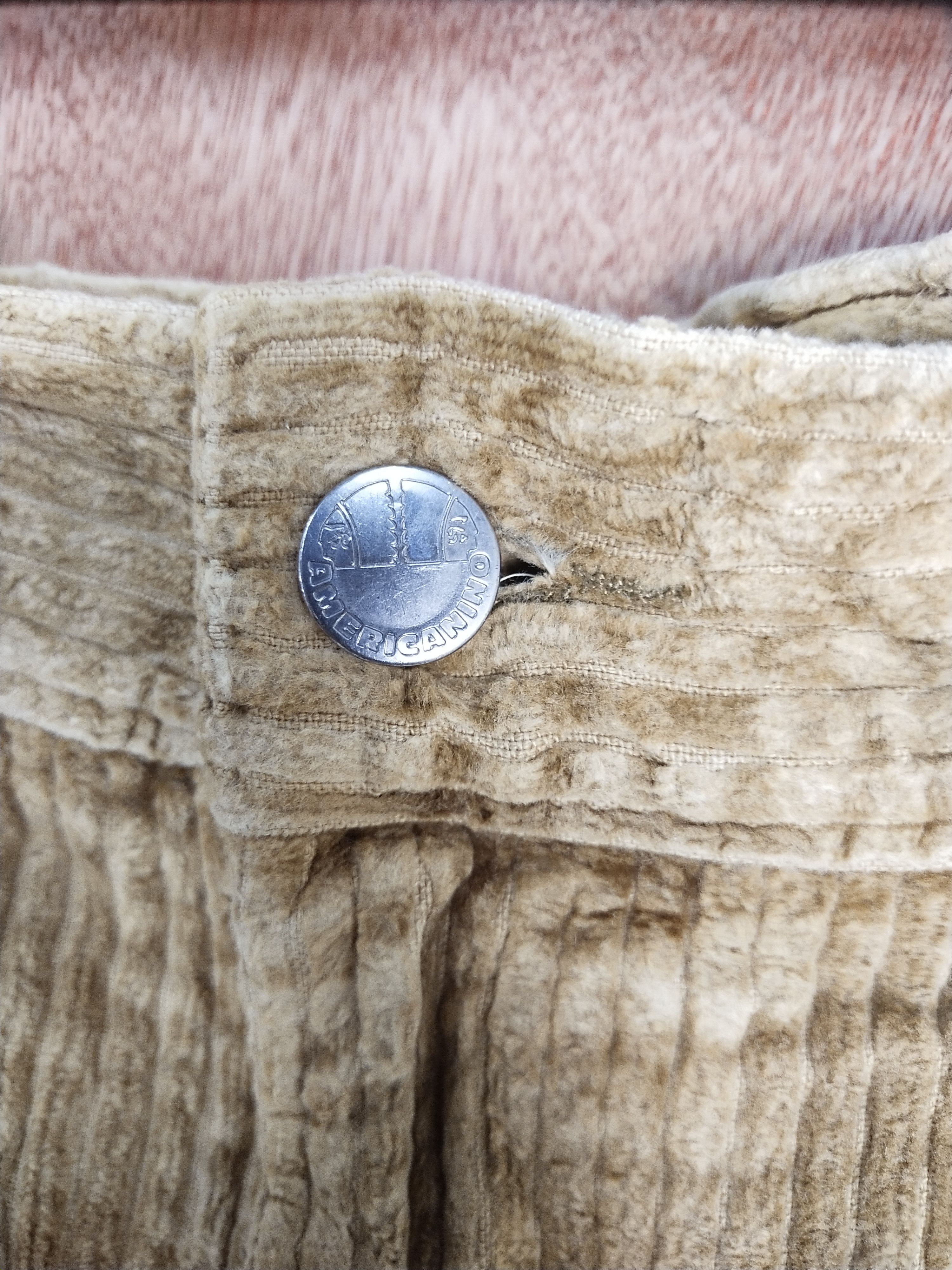 Japanese Brand Americanino brown corduroy cargo pants #S116 Size US 35 - 7 Thumbnail
