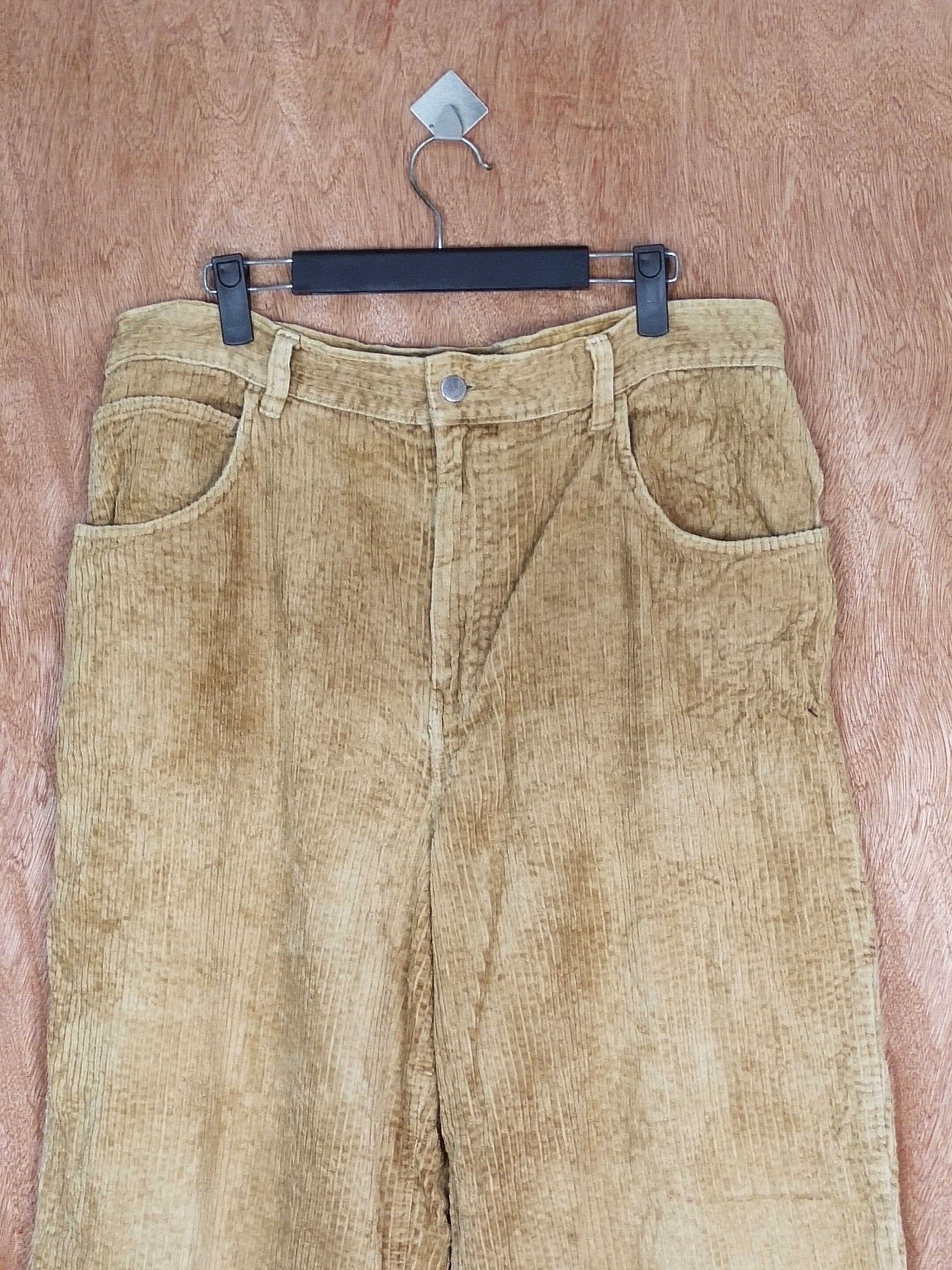 Japanese Brand Americanino brown corduroy cargo pants #S116 Size US 35 - 2 Thumbnail
