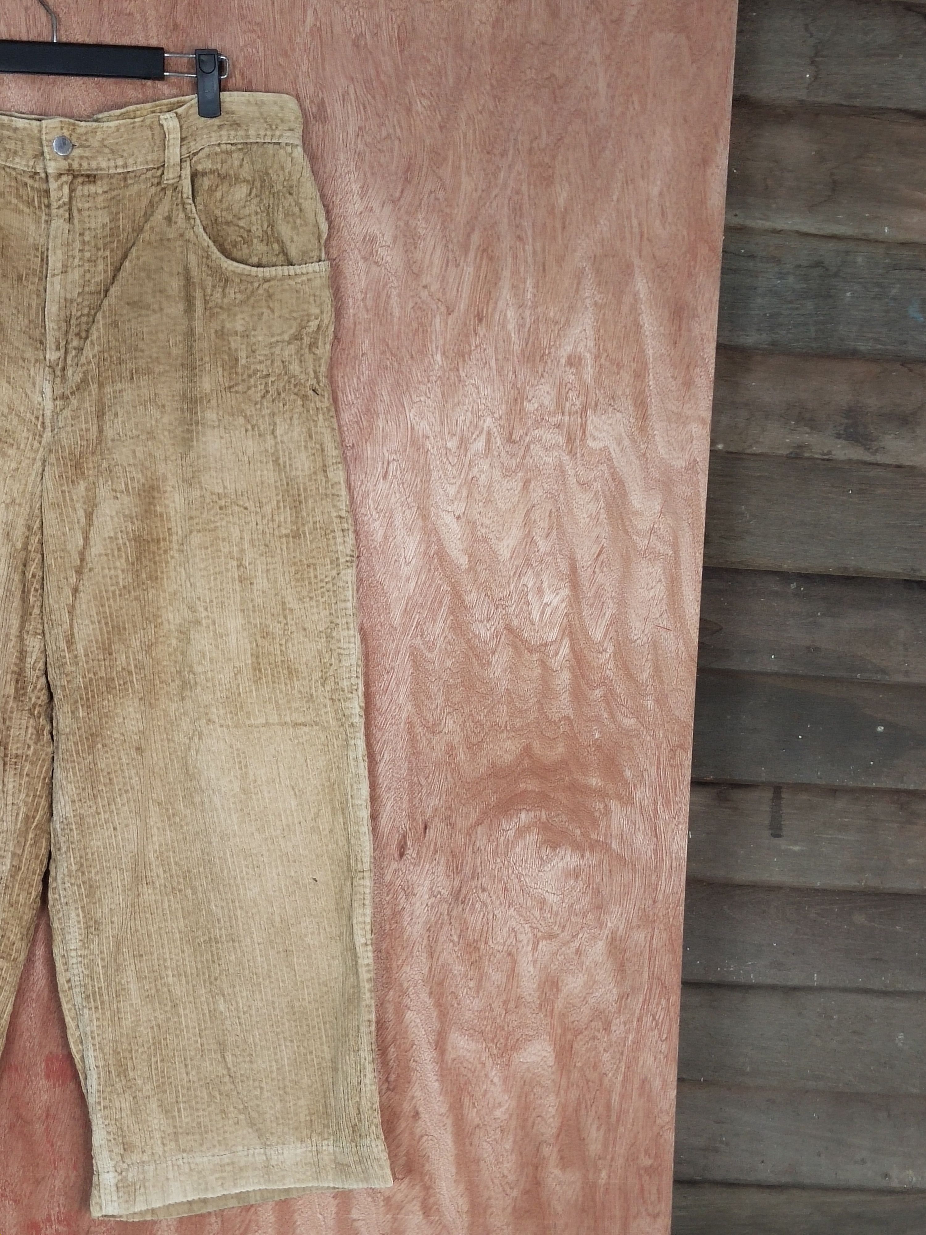 Japanese Brand Americanino brown corduroy cargo pants #S116 Size US 35 - 3 Thumbnail