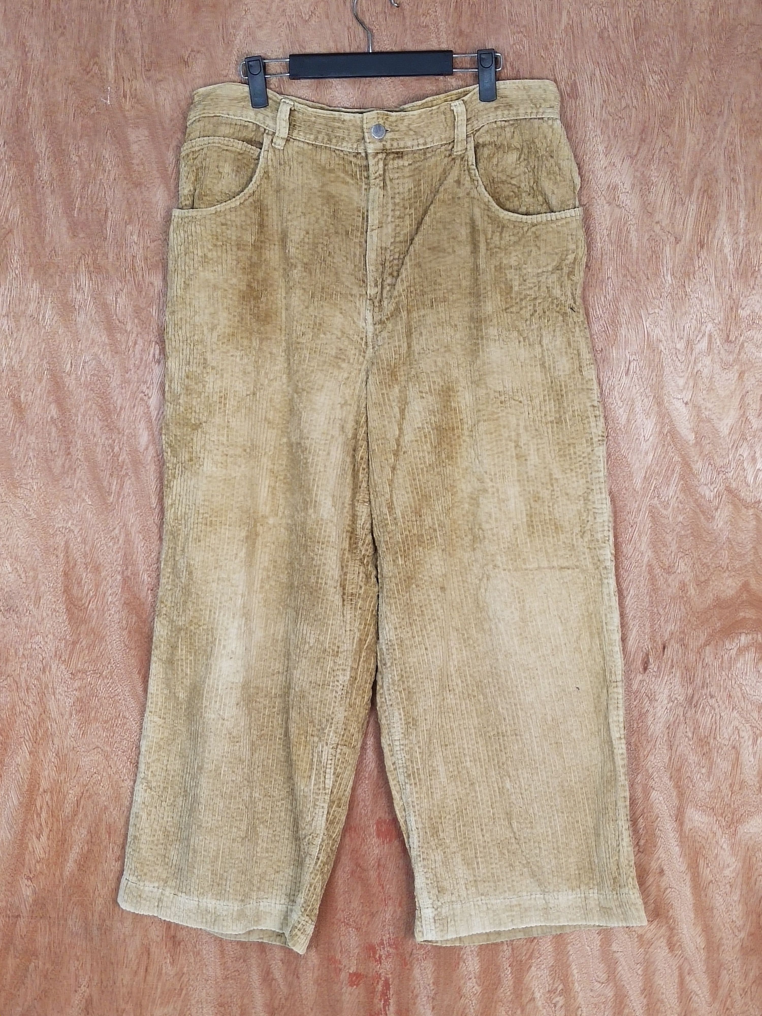 Japanese Brand Americanino brown corduroy cargo pants #S116 Size US 35 - 1 Thumbnail