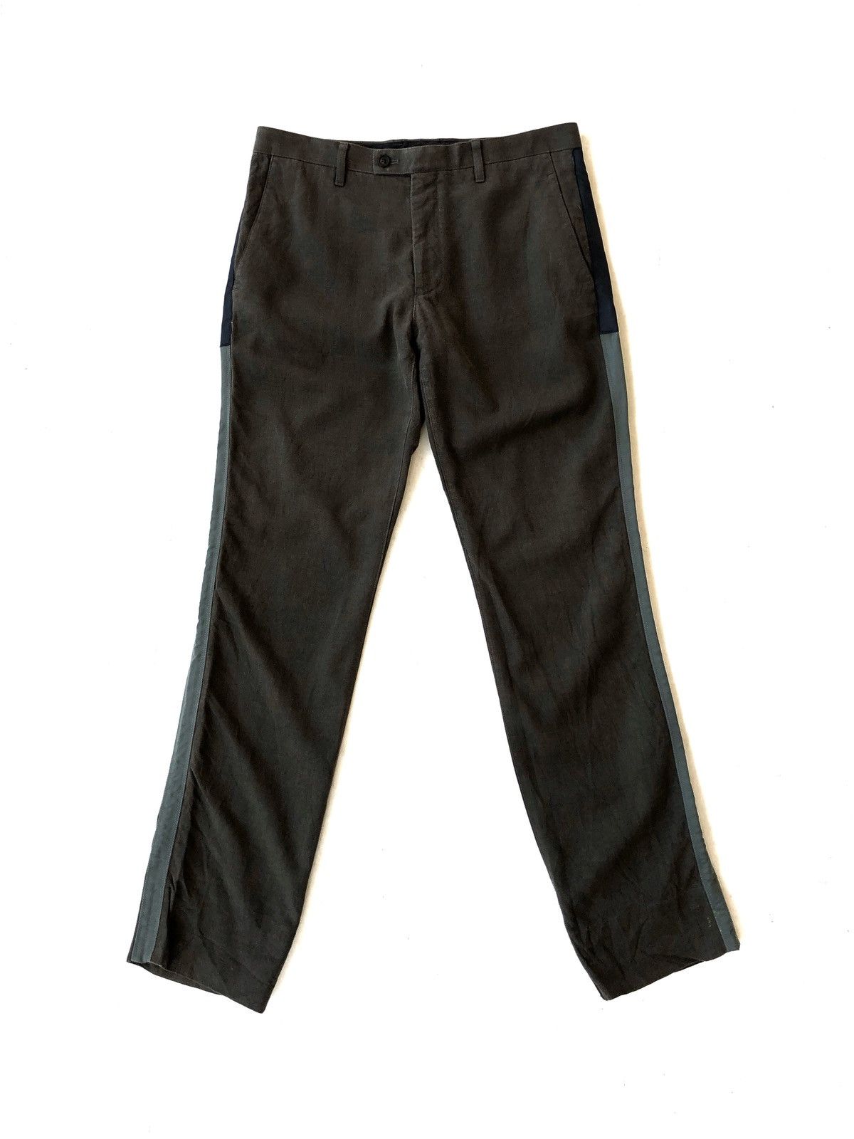 Helmut Lang OG Helmut Lang Side Tape Rayon Straight Cut Pants Size US 32 / EU 48 - 1 Thumbnail