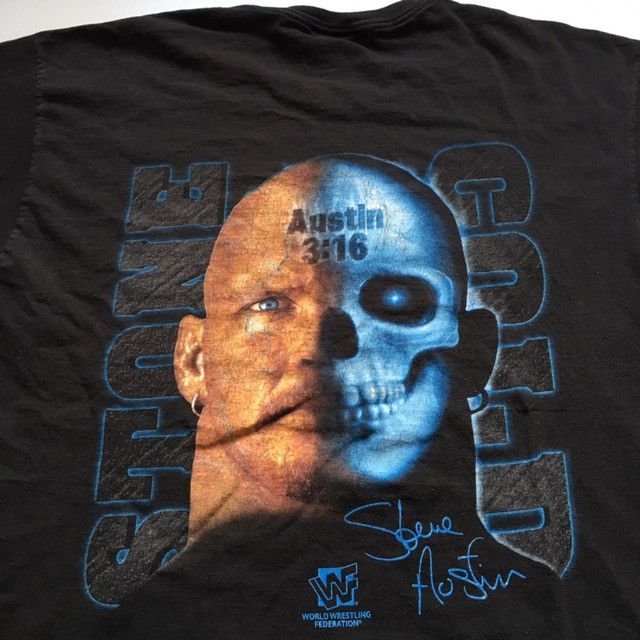 Vintage × WWE × WWF Vintage 90s Stone Cold Steve Austin WWF T Shirt faded XL Size US XL / EU 56 / 4 - 2 Thumbnail