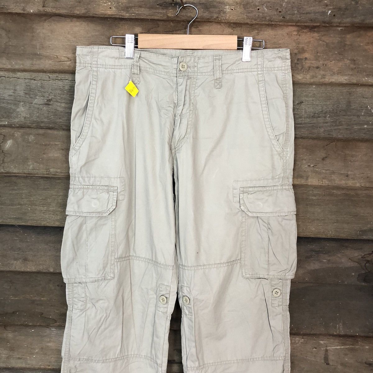 Japanese Brand Uniqlo Grey multipocket tactical utility Cargo Pants #3401 Size US 33 - 2 Thumbnail