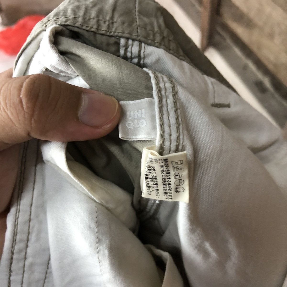 Japanese Brand Uniqlo Grey multipocket tactical utility Cargo Pants #3401 Size US 33 - 16 Thumbnail