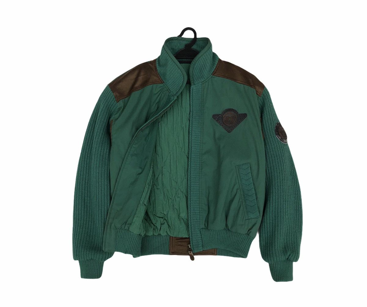 image of Pia Sports Knitted Bomber Jacket in Green, Men's (Size Medium)